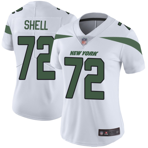 New York Jets Limited White Women Brandon Shell Road Jersey NFL Football 72 Vapor Untouchable